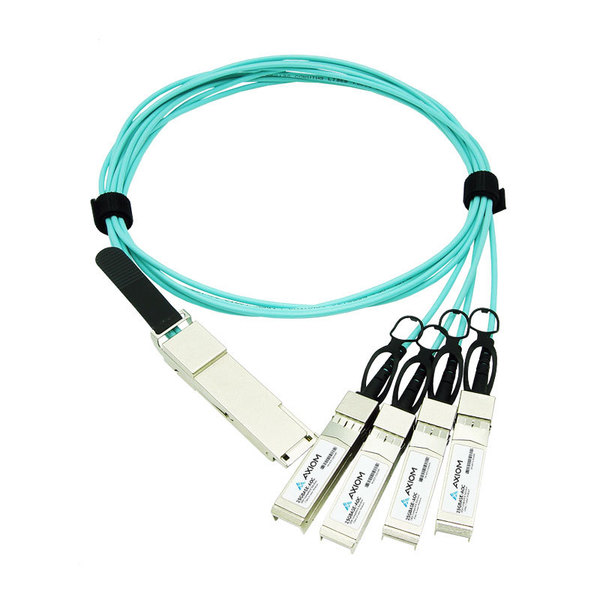 Axiom Manufacturing Axiom 100Gbase-Aoc Qsfp28 To 4 Sfp28 Active Optical Cable, 5M Q284XS28A5M-AX